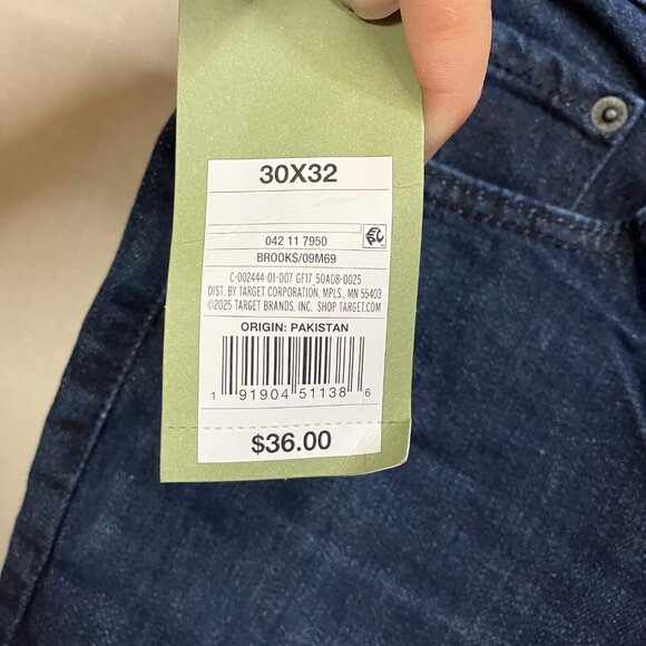 Goodfellow & Co Men's 30x32 Brooks Mid Rise Heavyweight Slim Fit Leg Full Jeans - Picture 7 of 15